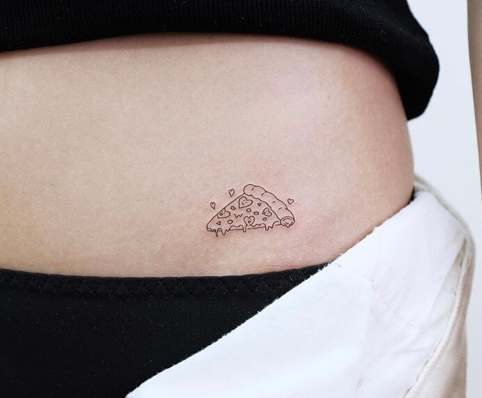 Lovely Pizza Small Tattoo Ideas For Women