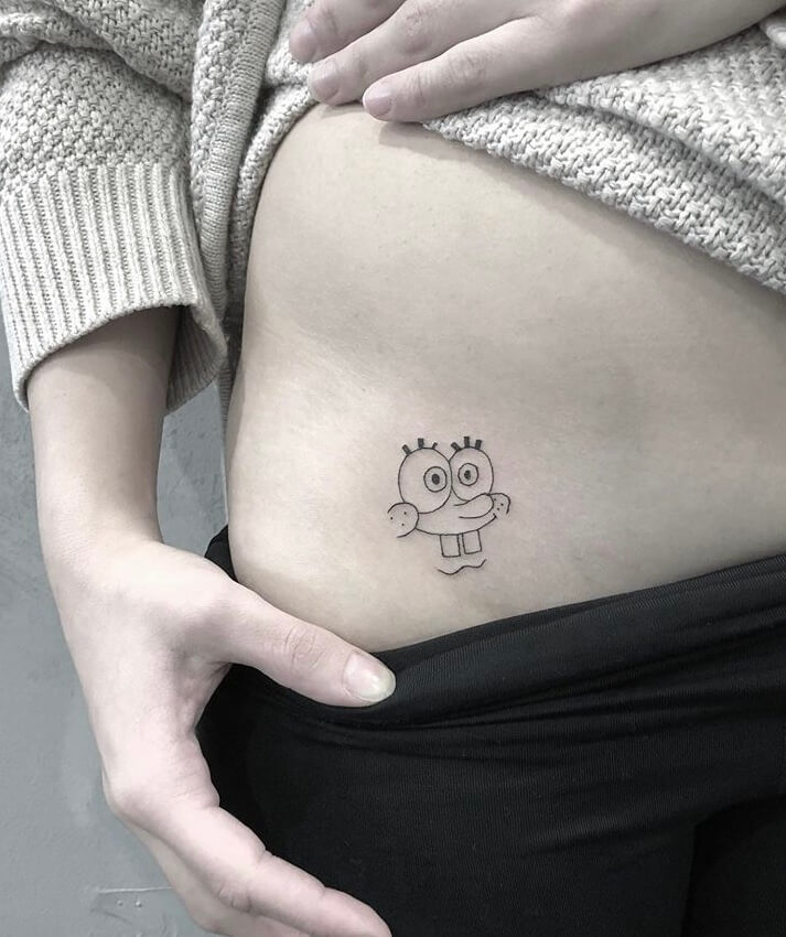 SpongeBob Small Tattoo Ideas For Women