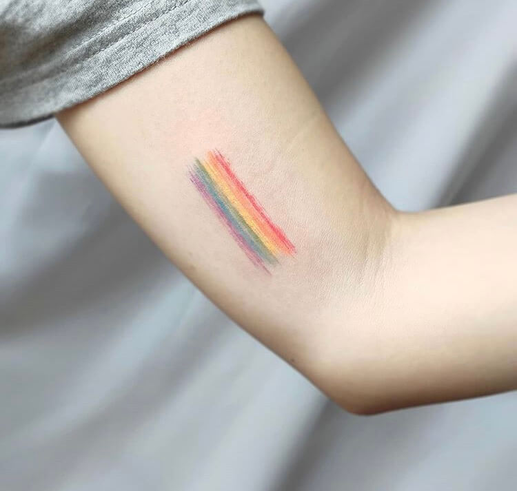 Rainbow Small Tattoo Ideas For Women