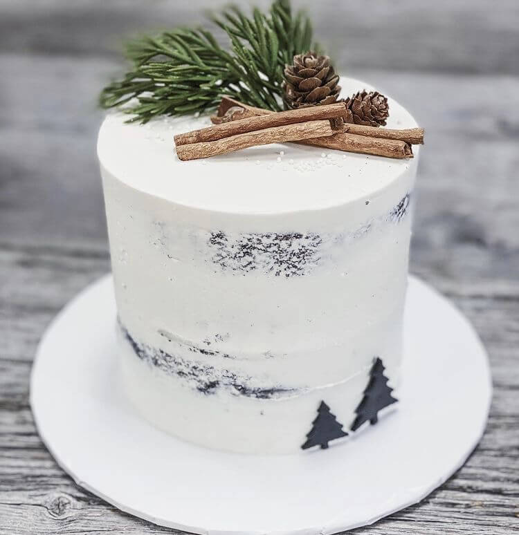 Do you want to bake a delicious and beautiful Christmas cake? Then these amazing design ideas can inspire you. #Christmas