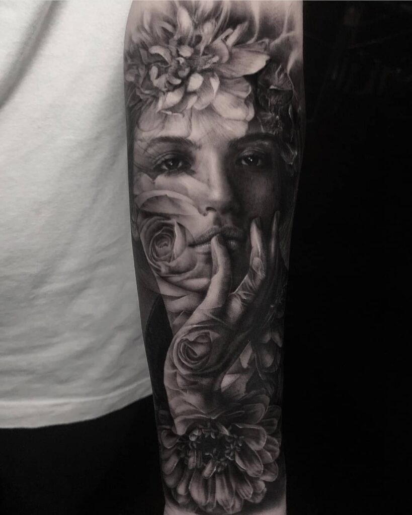 Creative sleeve tattoo