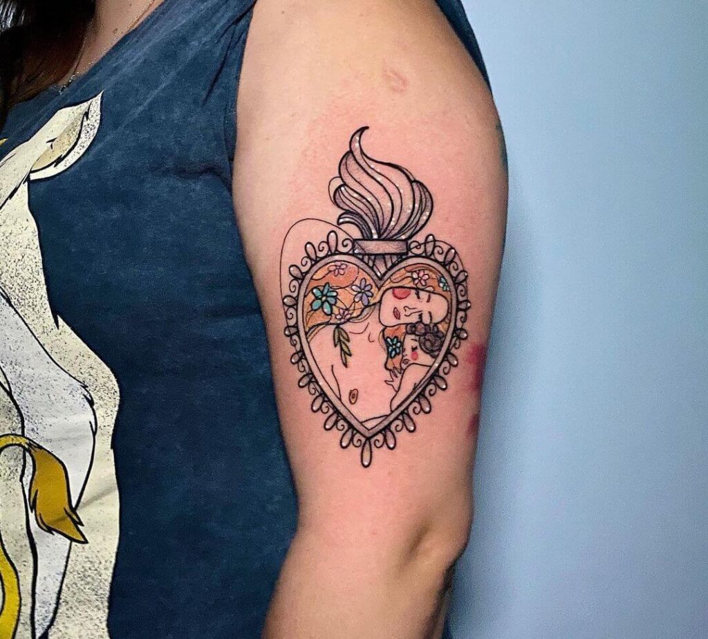 Sacred Heart Family Tattoo