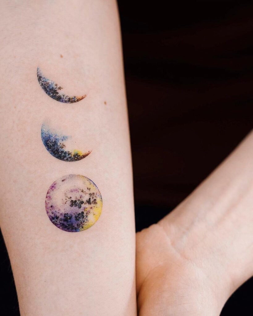 Creative full moon tattoo