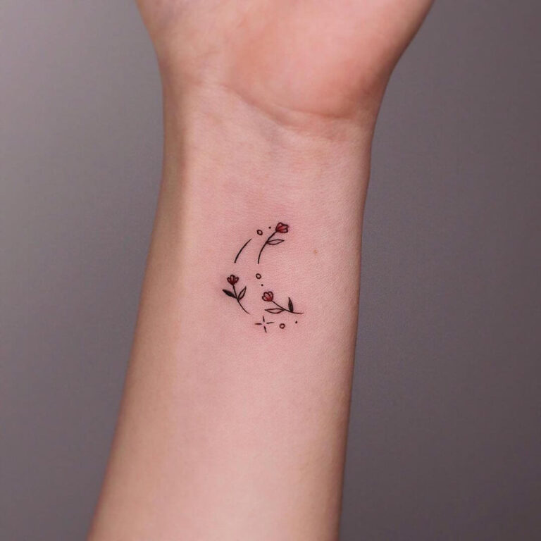 35 Impressive Moon Tattoo Creative Designs   Cute Moon Small Tattoo 768x768 