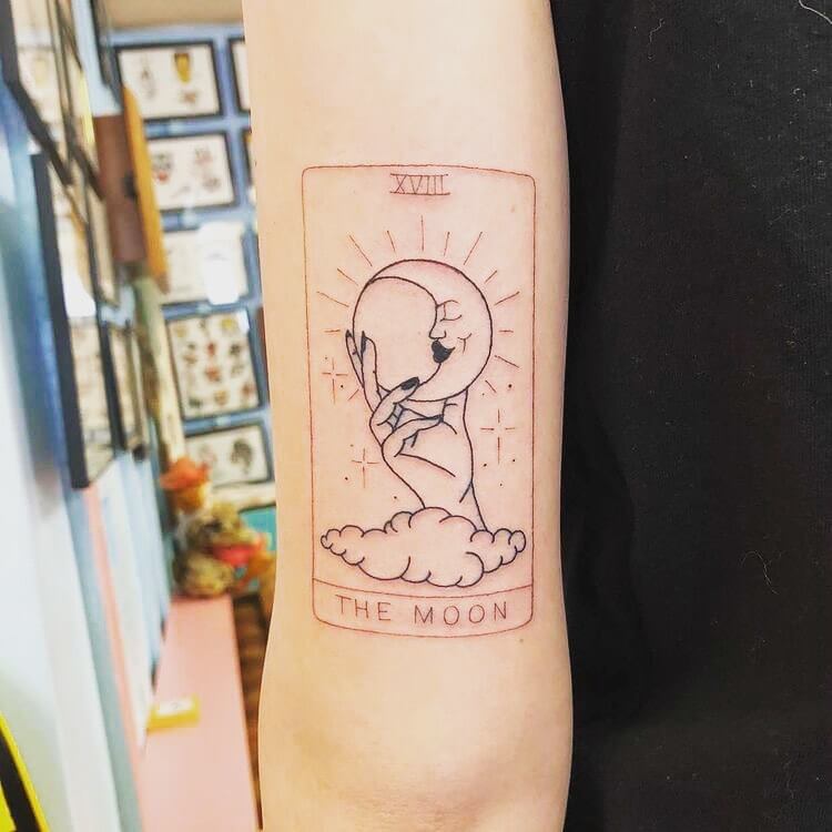 Tarot Moon Tattoo