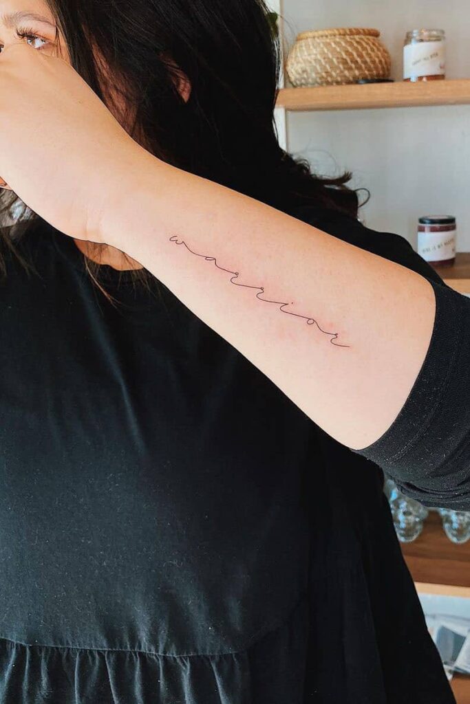 Abstract quote tattoo