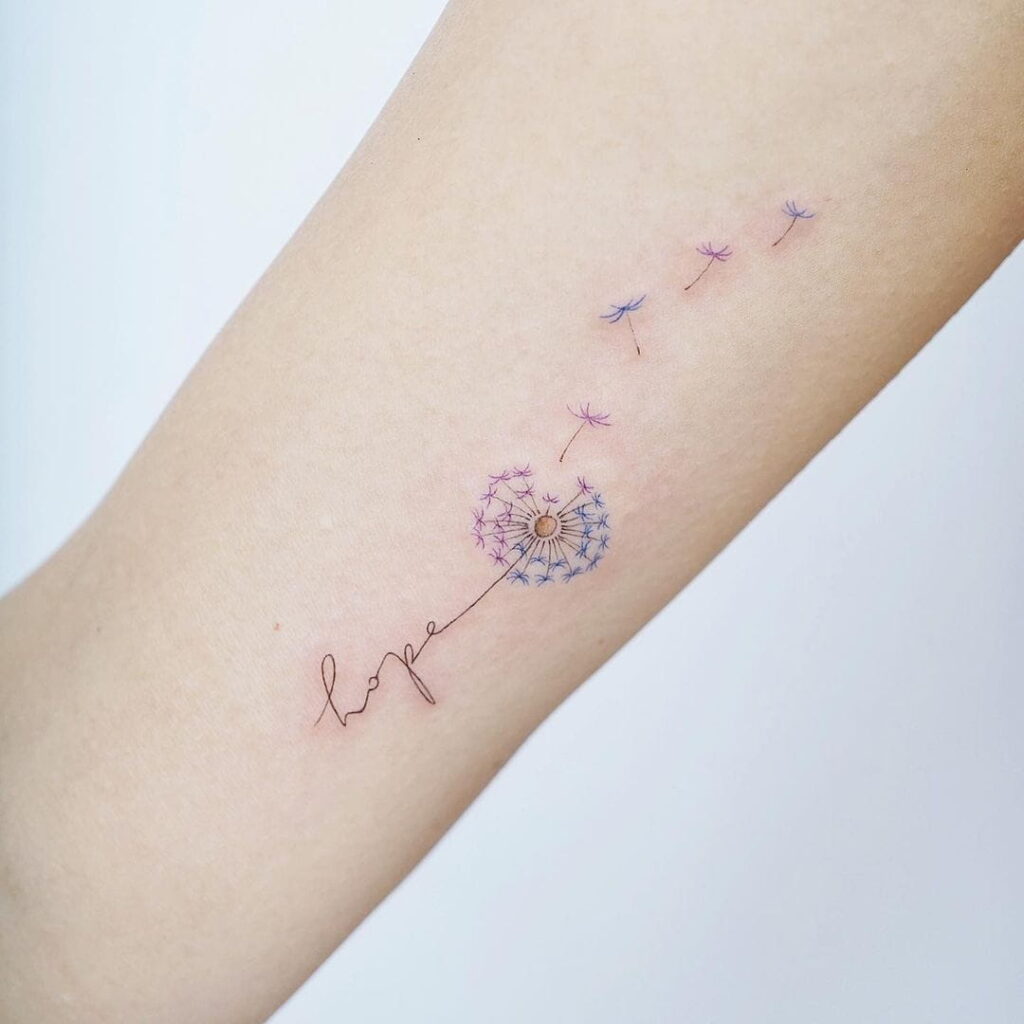 Dandelion quote tattoo