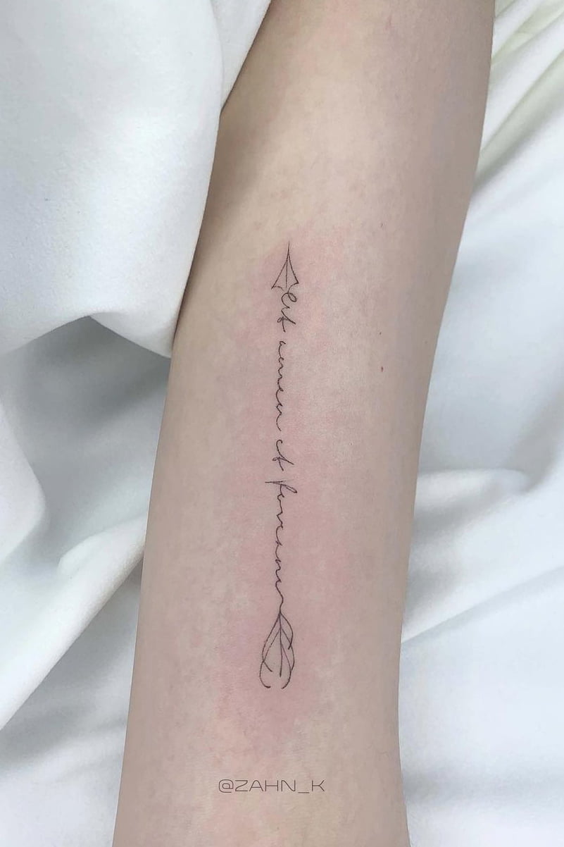 Word Arrow Tattoo