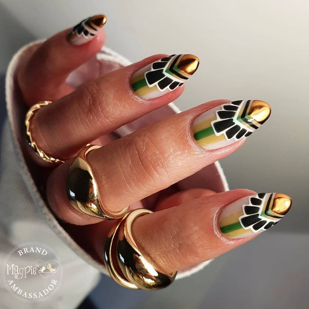 Art Deco Negative Space Nails