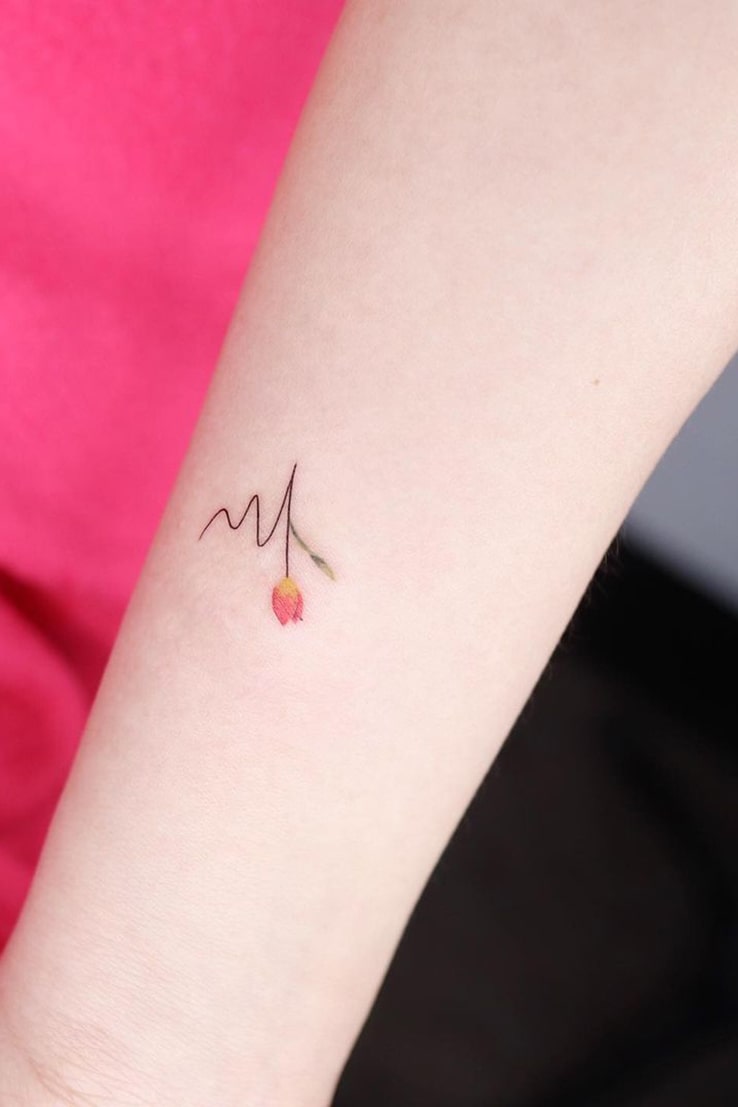 Meaningful small colorful tattoos