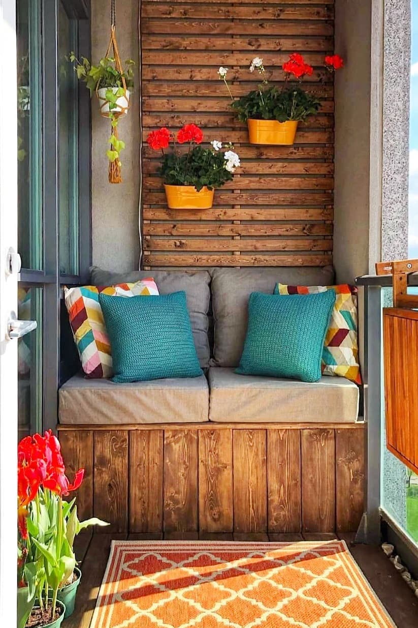 Rustic small balcony