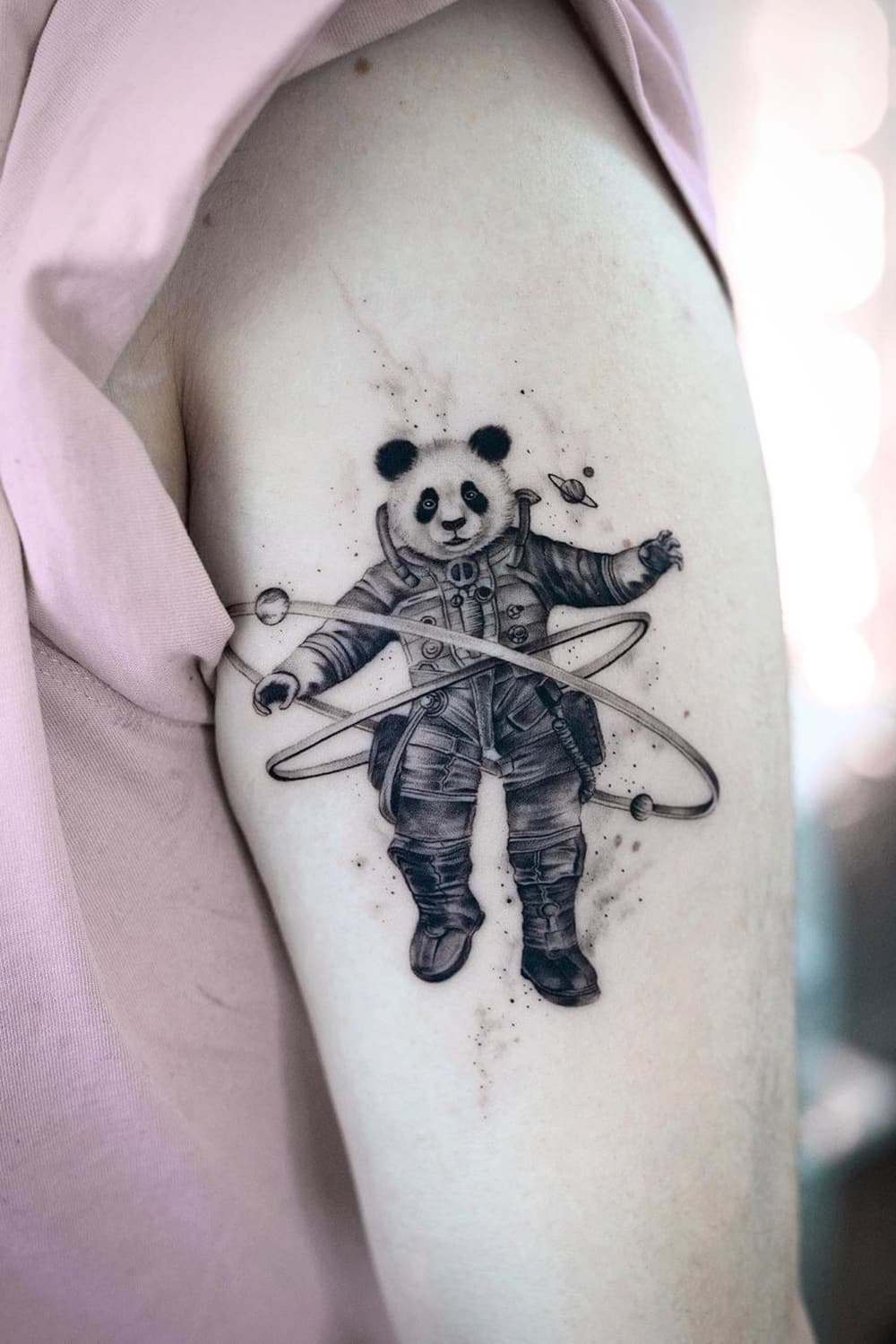 Panda Astronaut Tattoo