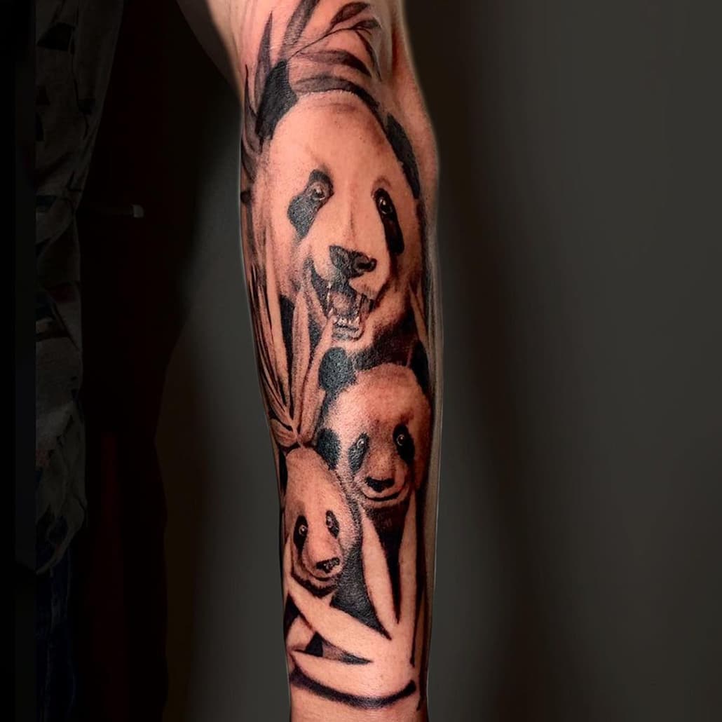 Panda tattoos for the family-2