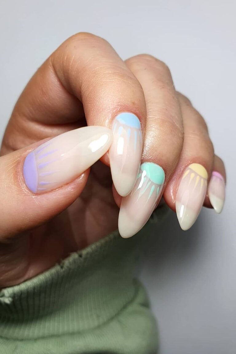 20 Inspiring Sun Nail Art Design Ideas