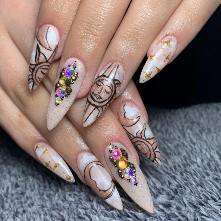 20 Inspiring Sun Nail Art Design Ideas