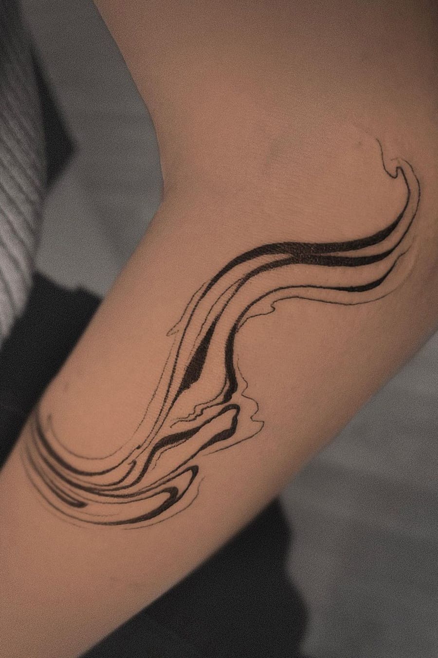 Abstract Wave Tattoo