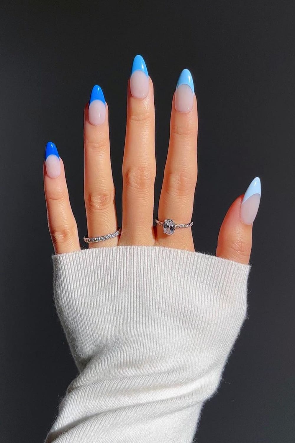 Blue Gradient Nails