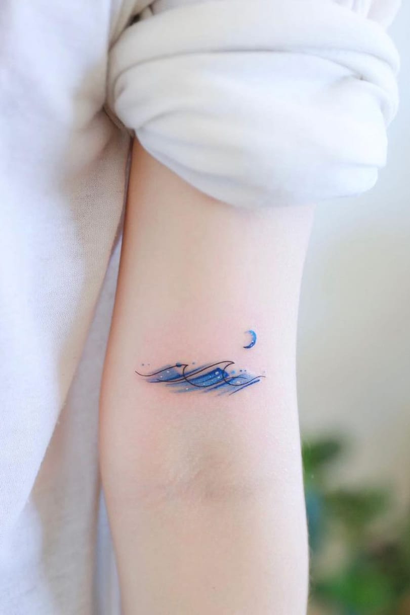 Cute Wave Mini Tattoo