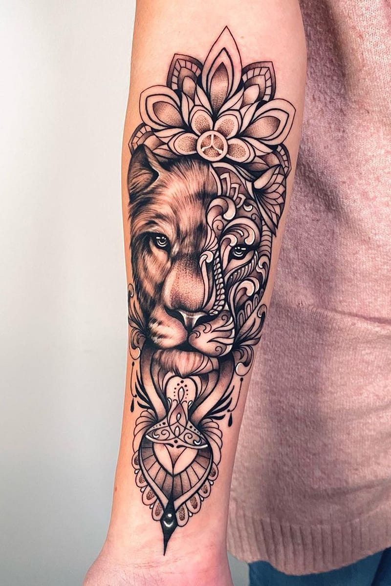 Mandala Lion Tattoo