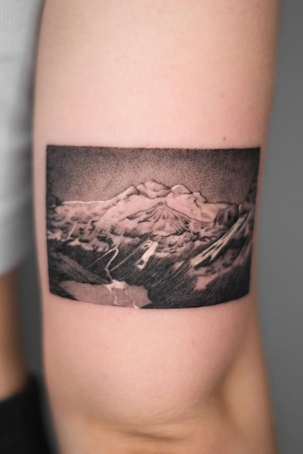 Mountain landscape tattoo