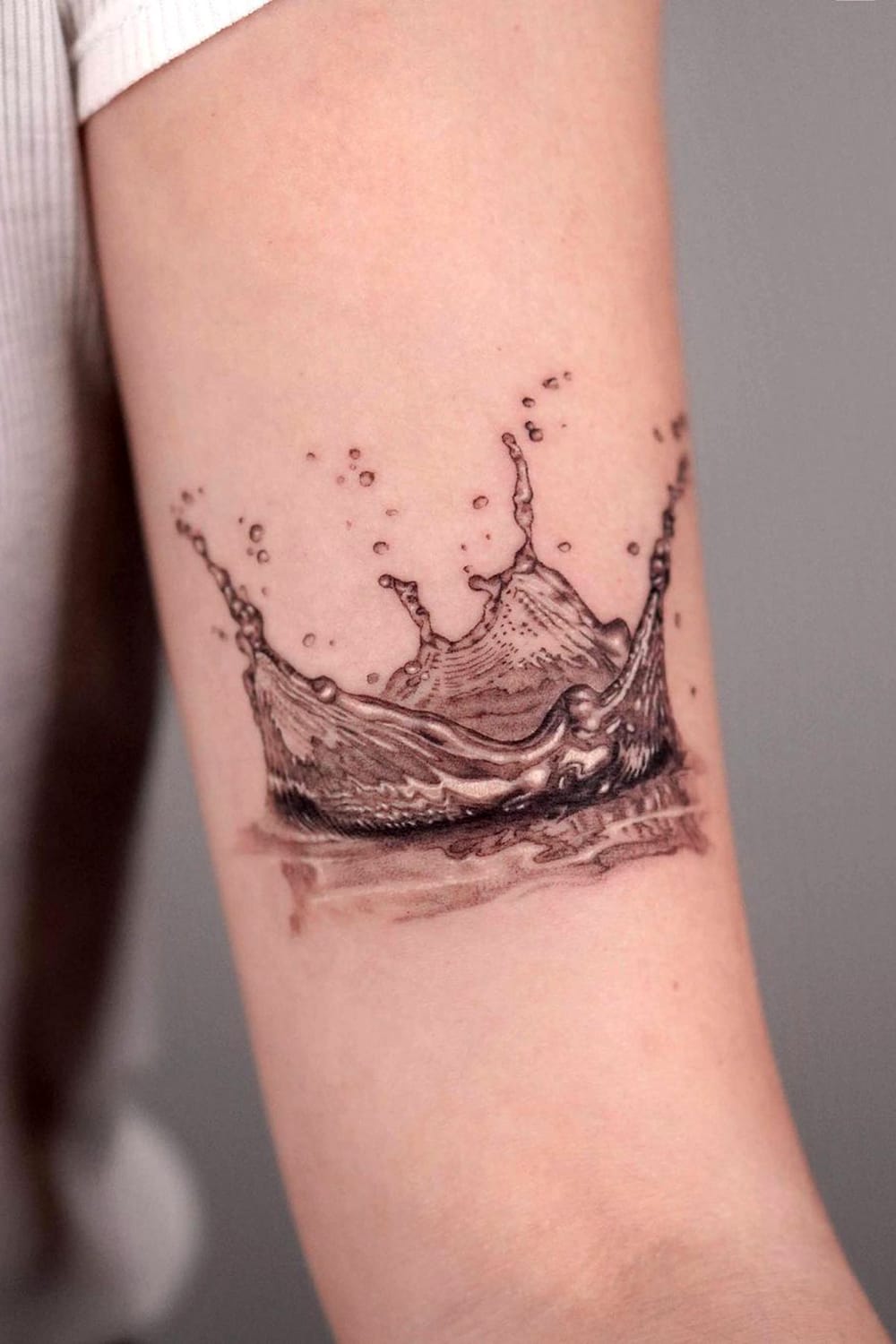 Wave Crown Tattoo