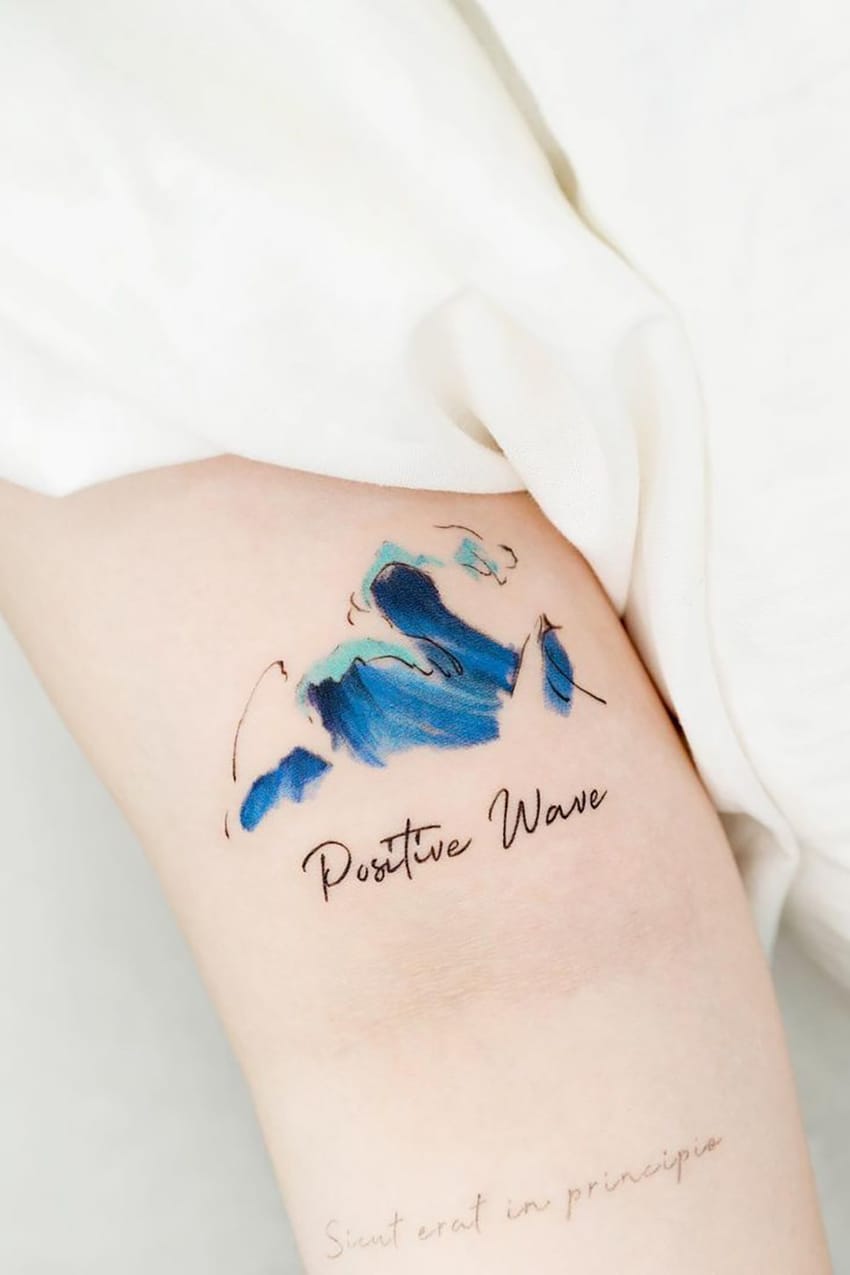 Wave Oil Painting Tattoo