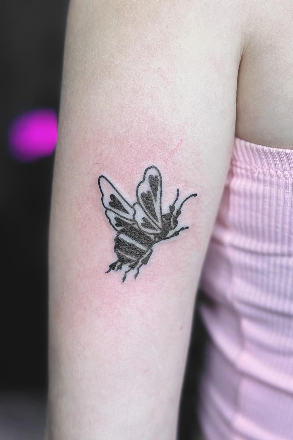 Bee Heart Tattoo-2