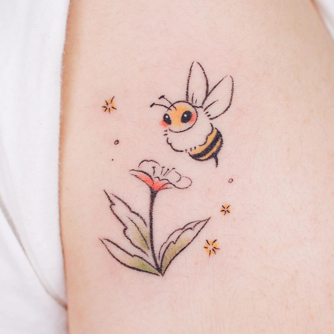 Cute Bee Tattoo-2