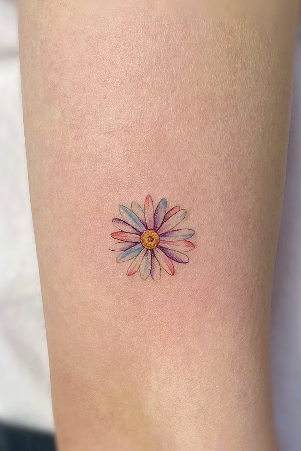 watercolor Daisy Tattoo