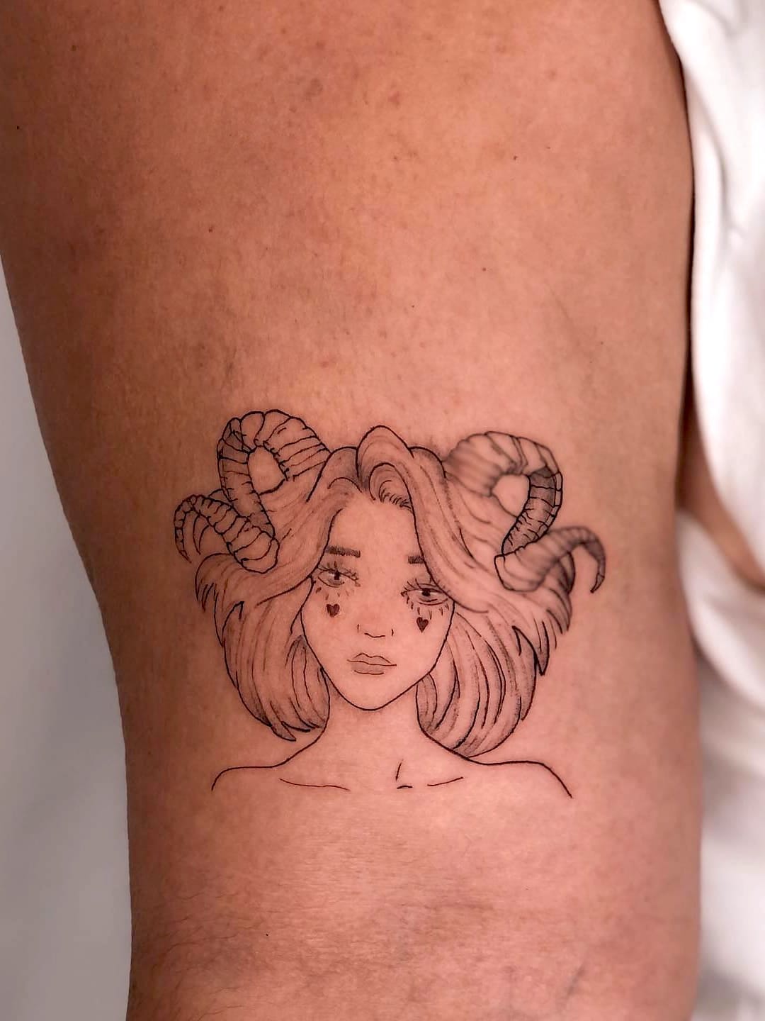 Aries Girl Tattoo