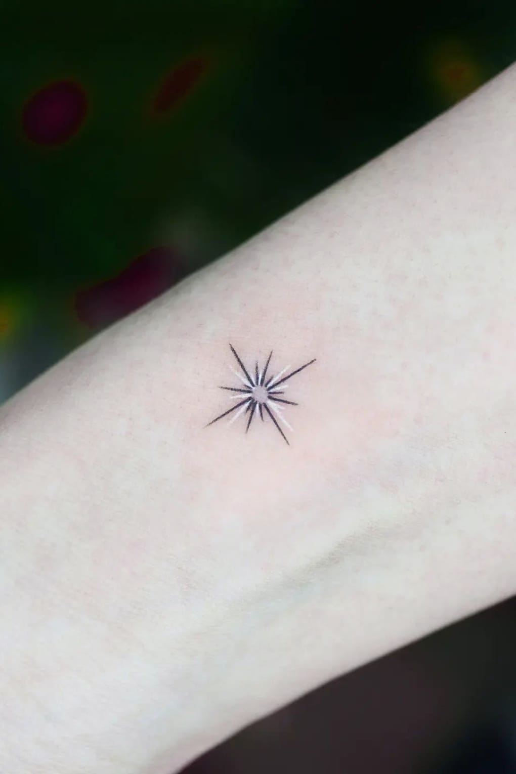 Black And White Small Star Tattoo