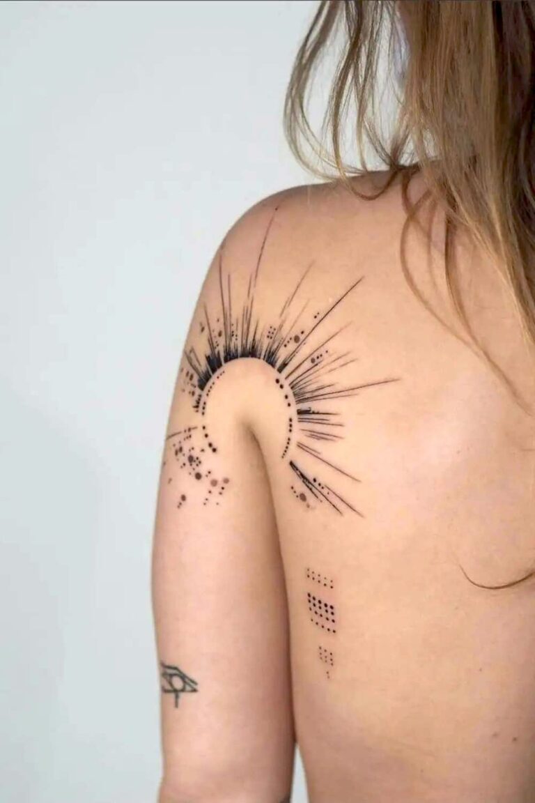 40 Brilliant Sun Tattoos For Women 2022 Guide   Sun Tattoo 14 768x1152 