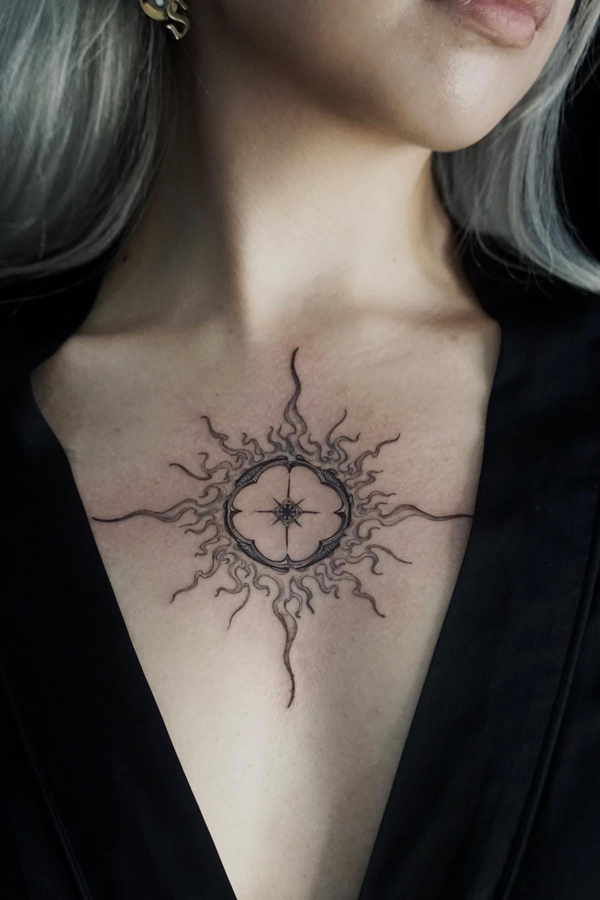 Sun Tattoo For Women