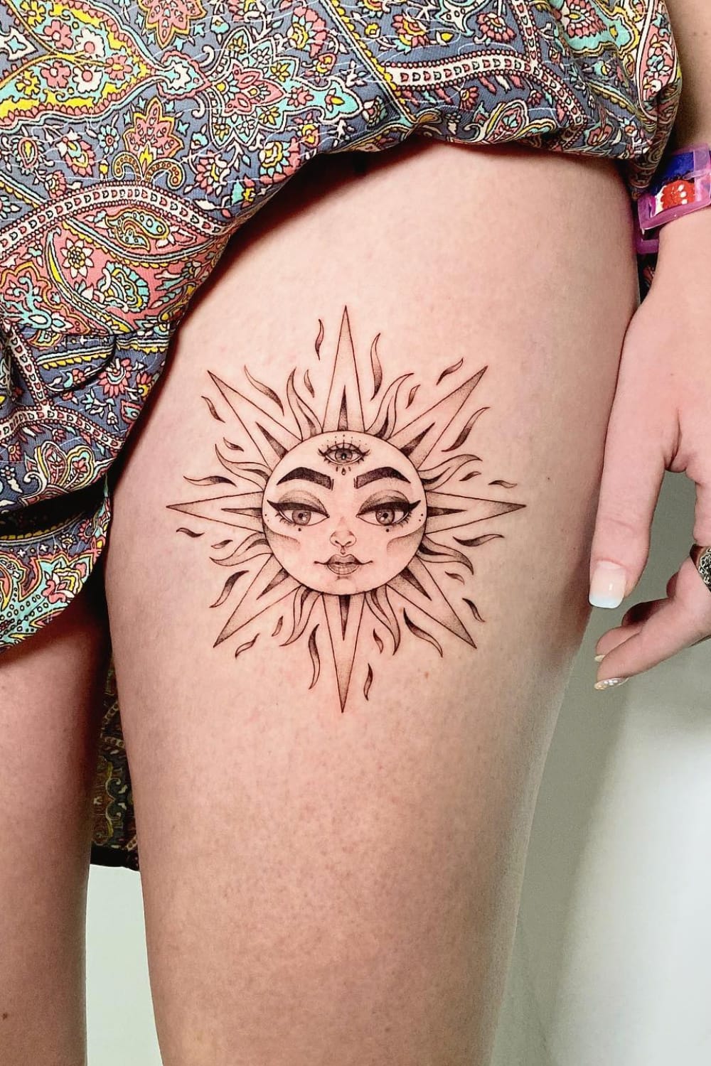 Sun Tattoo For Women