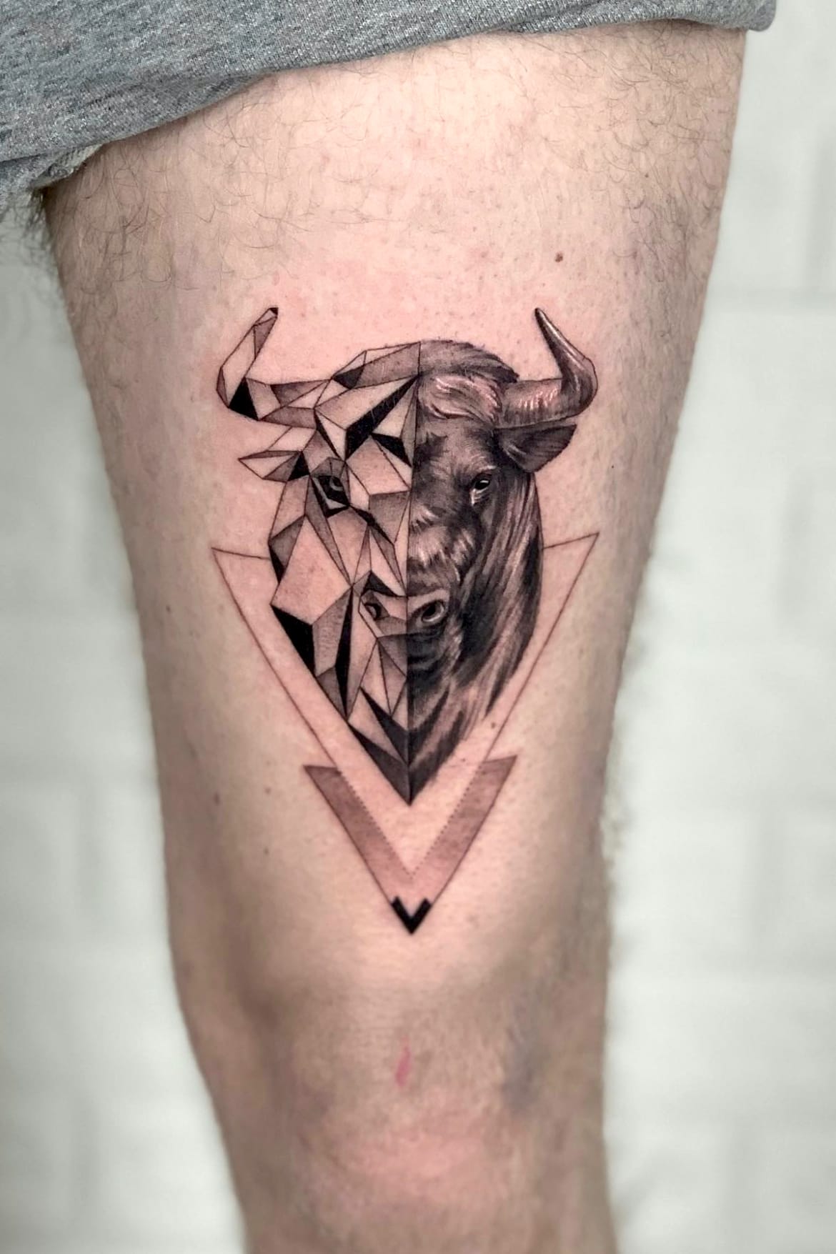 Geometric Taurus Tattoo