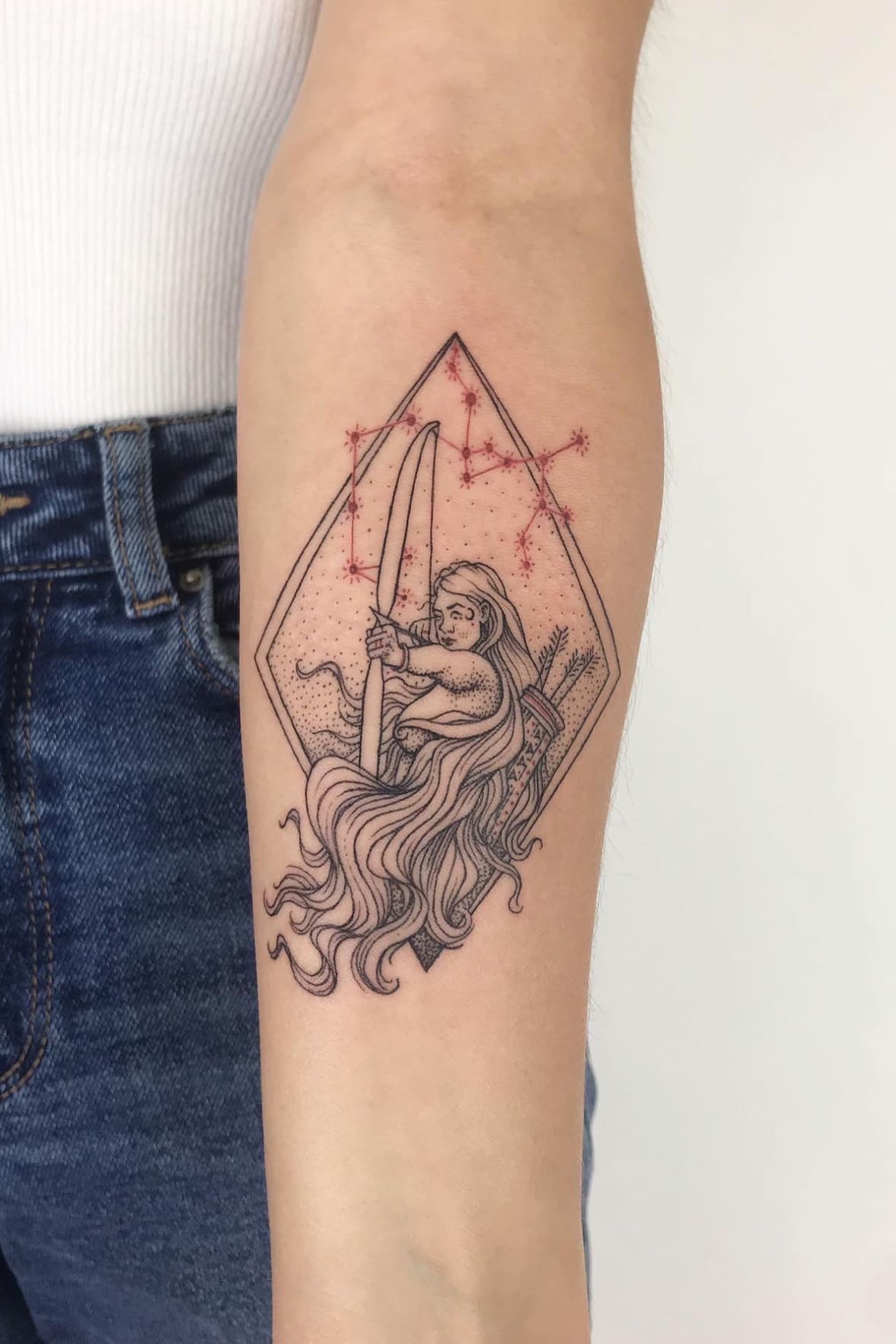 Sagittarius Goddess Tattoo