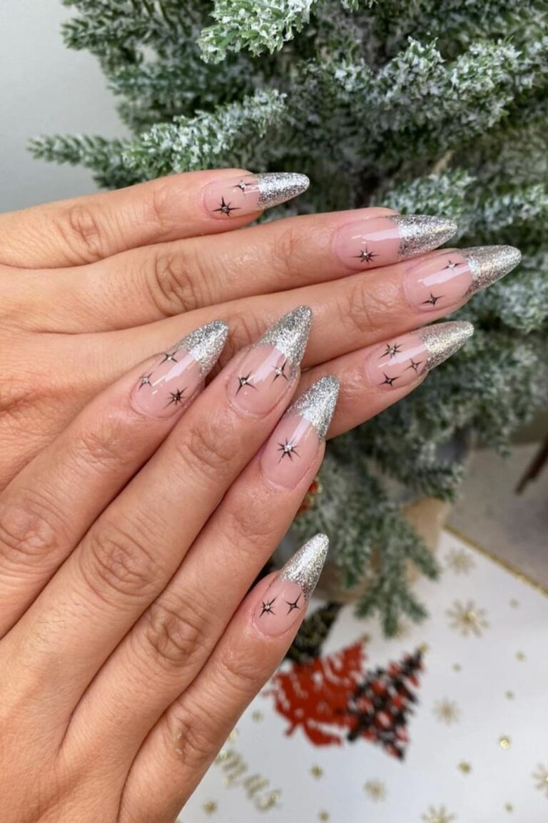 25 Popular Christmas French Nail Ideas