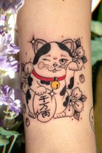 30 Best Lucky Cat Tattoo Ideas and Designs