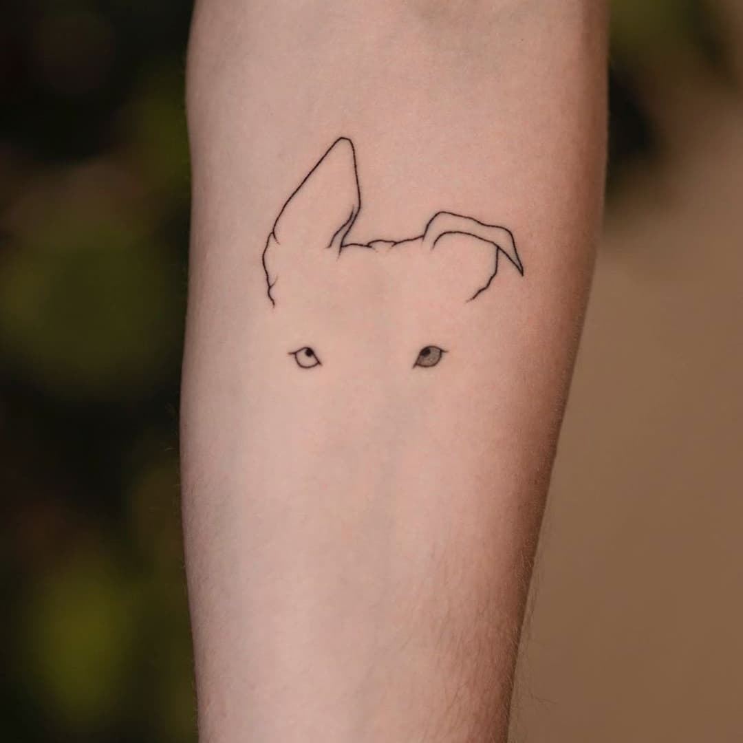 Dog Silhouette Tattoo