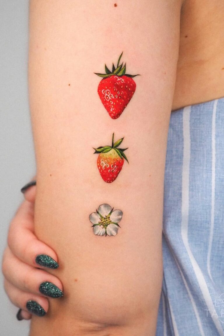 37 Best Strawberry Tattoo Ideas