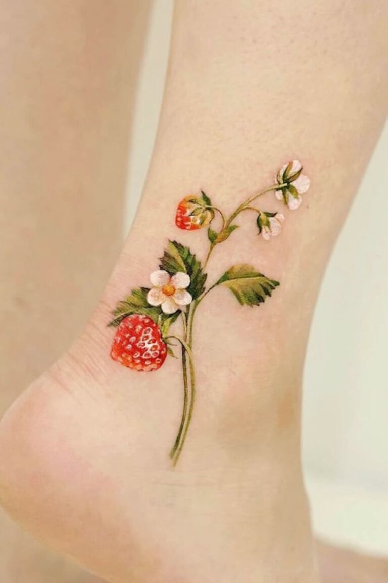 37 Best Strawberry Tattoo Ideas