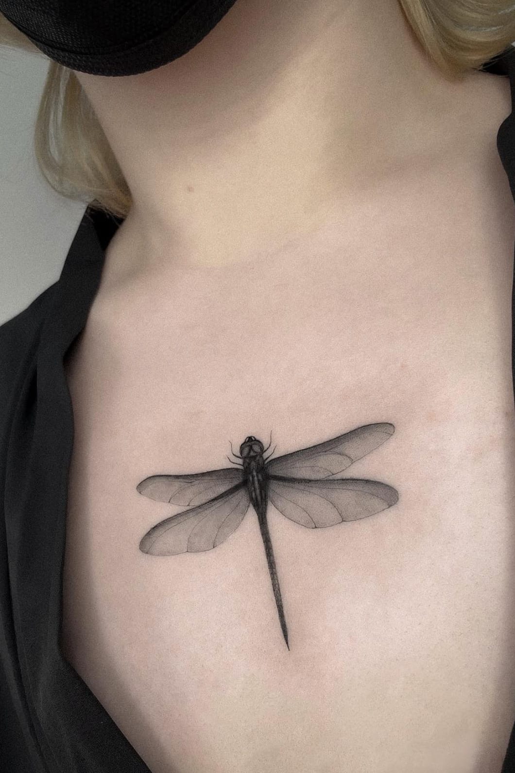 Black Dragonfly Tattoo