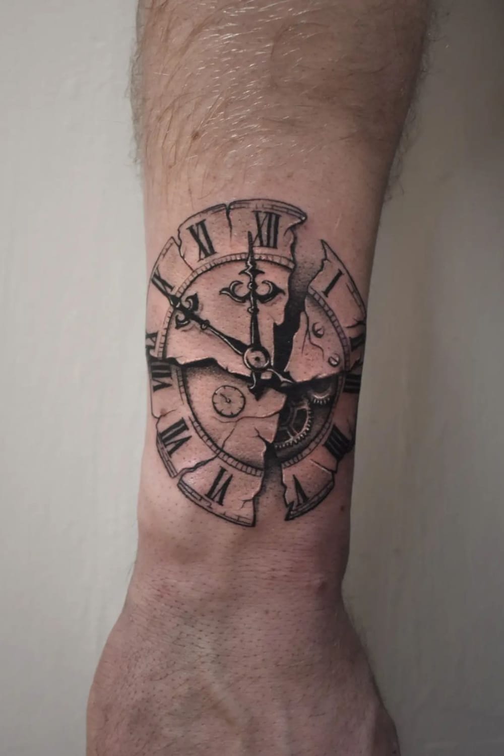 Broken Clock Tattoo