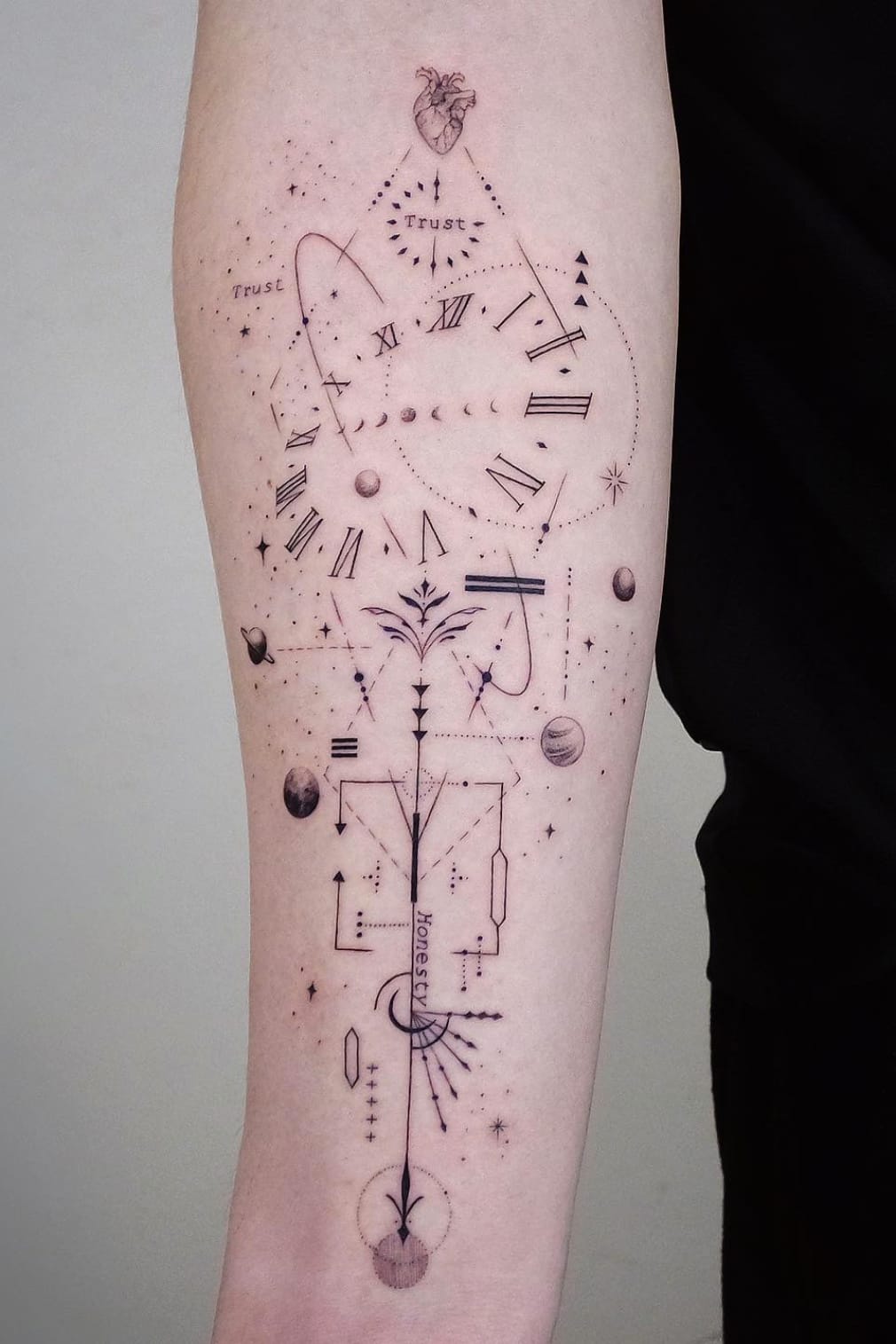 Clock Line Tattoo