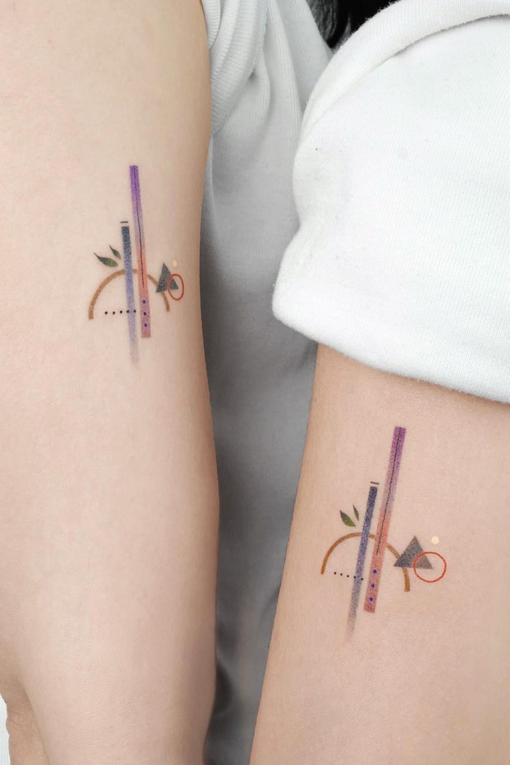 Creative Geometric Friendship Tattoo