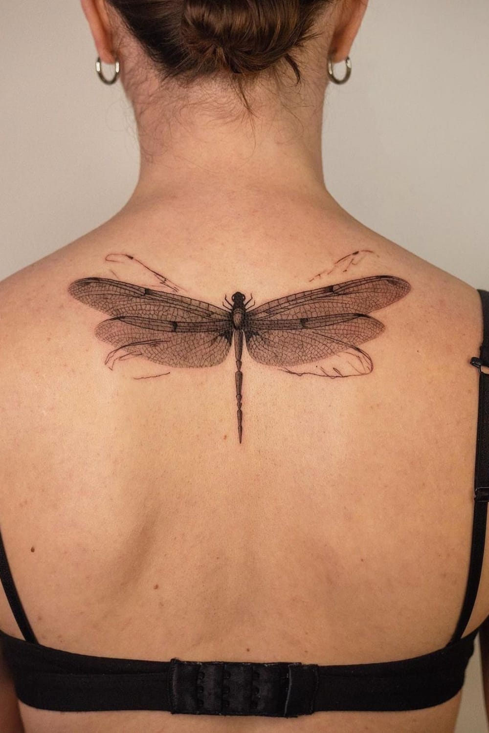 Dragonfly Tattoo On The Back