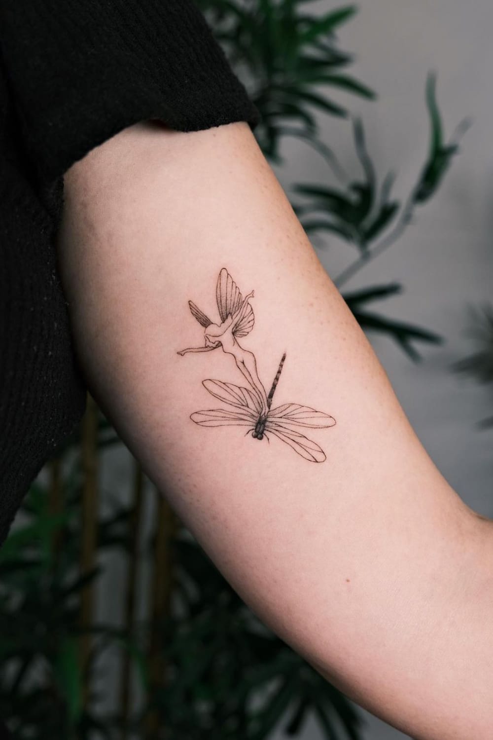 Fairy and Dragonfly Tattoo