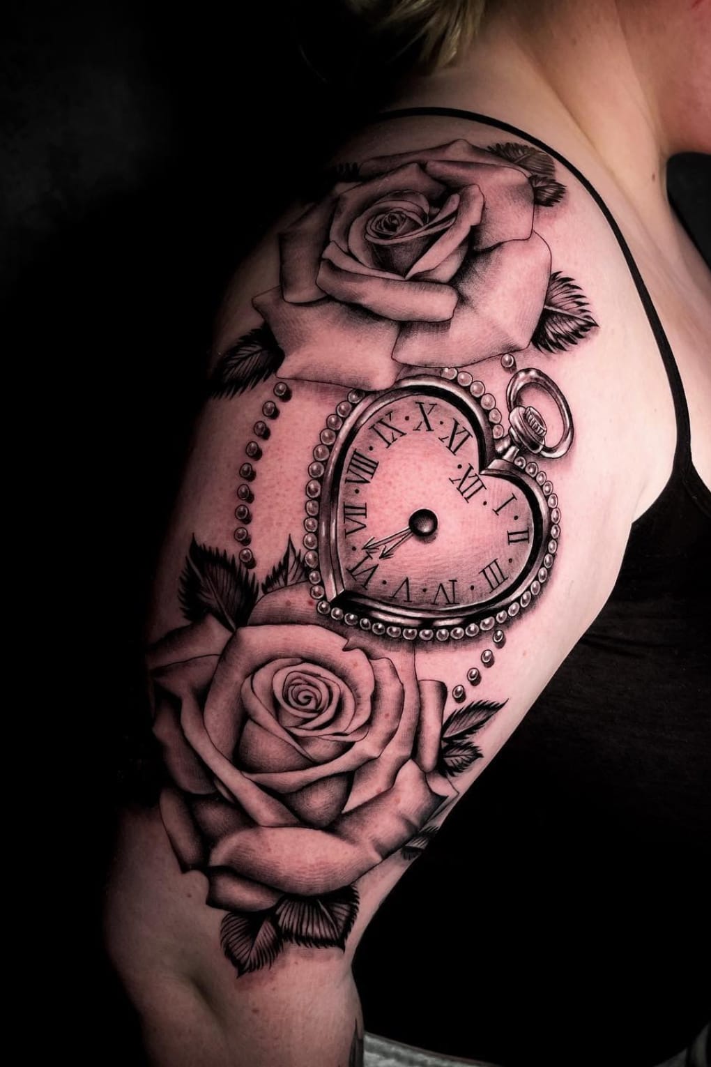 Heart Clock Tattoo