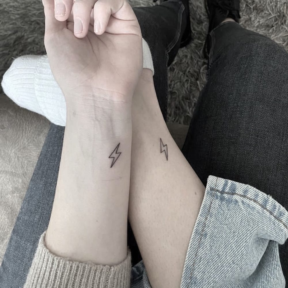 Lightning Friendship Tattoo