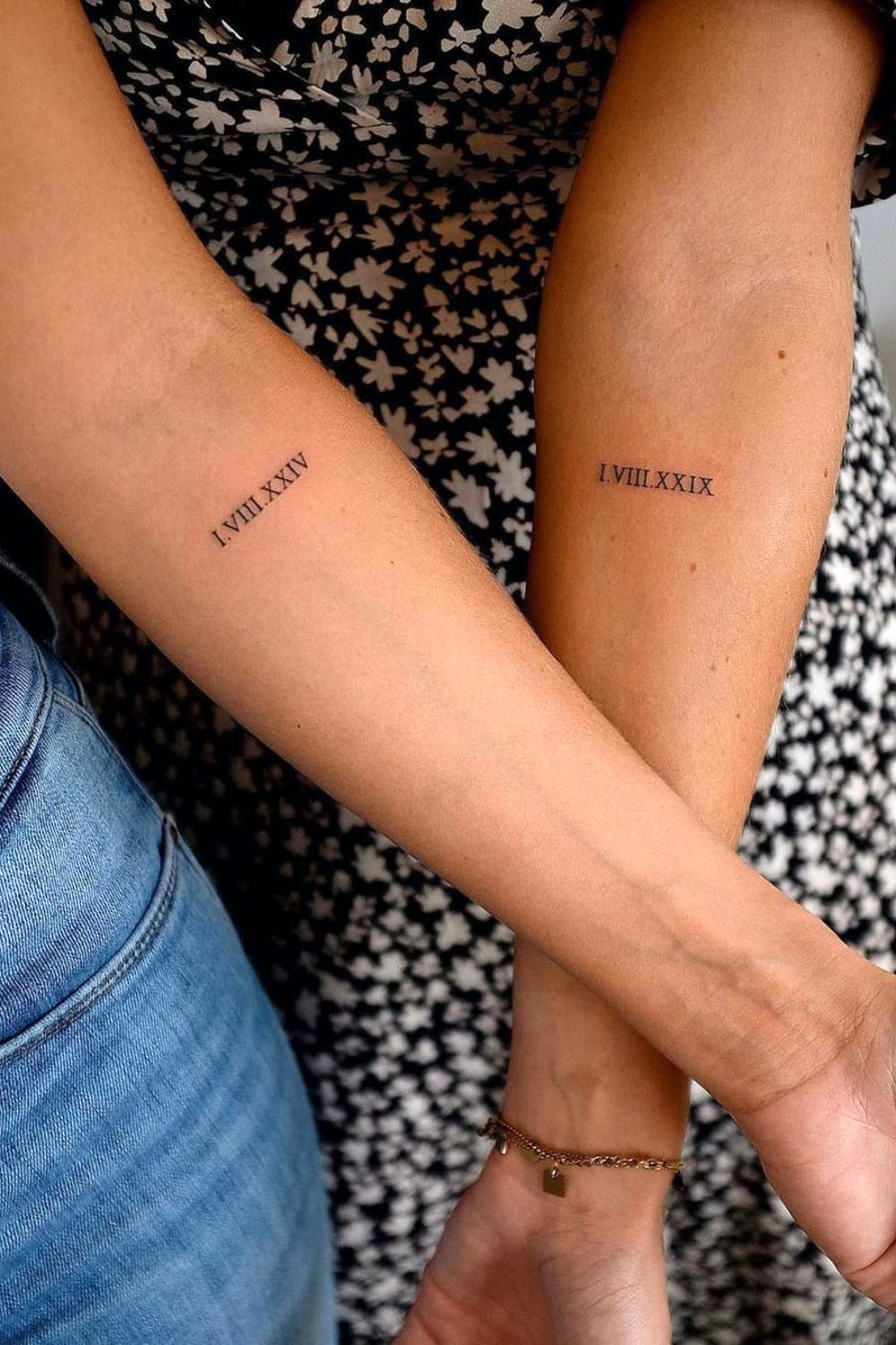 Roman Numeral Friendship Tattoo